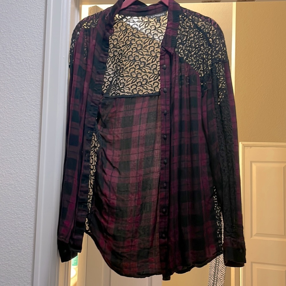 Express lacy flannel size M